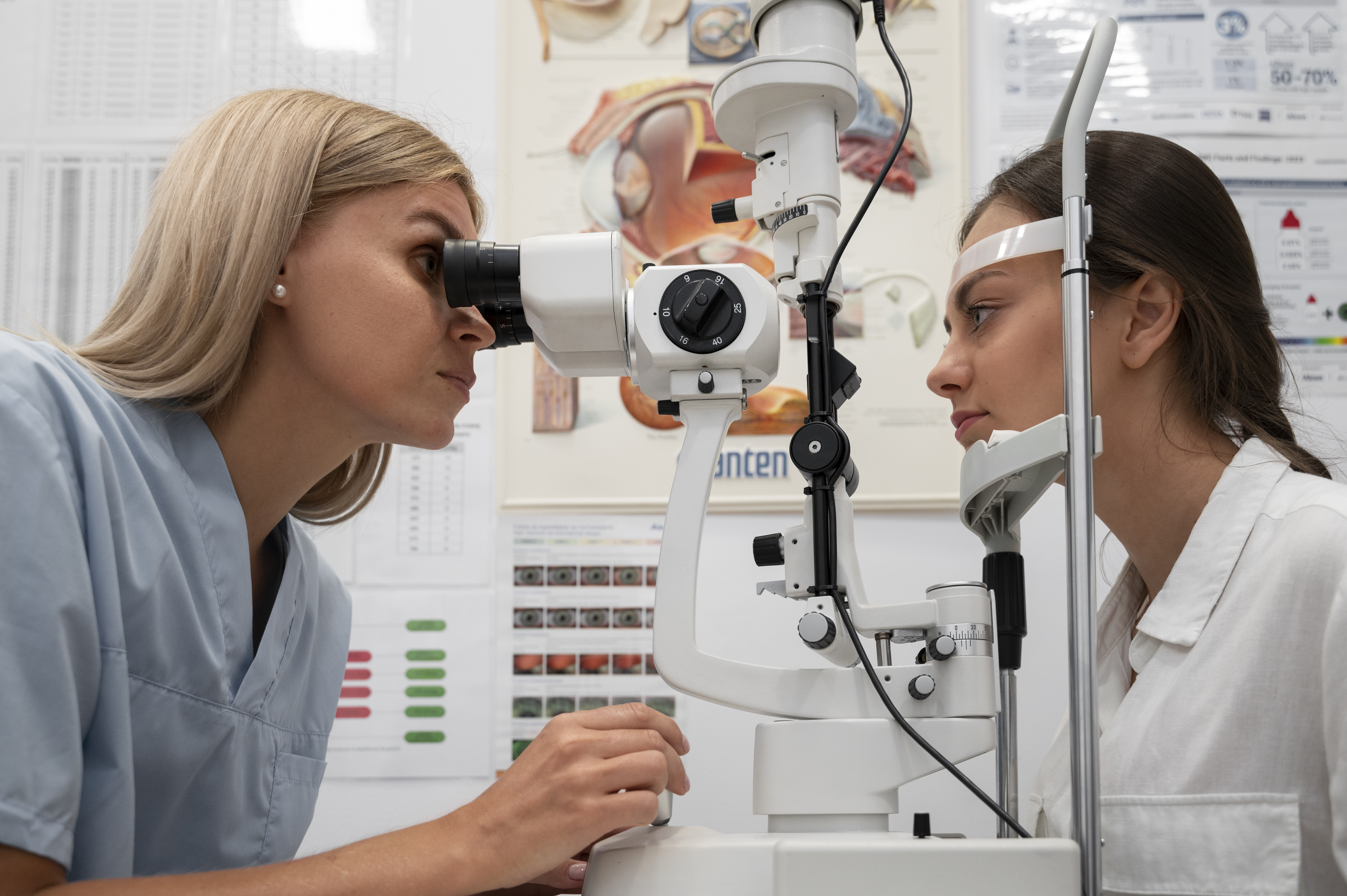 Photo d'une consultation ophtalmologique