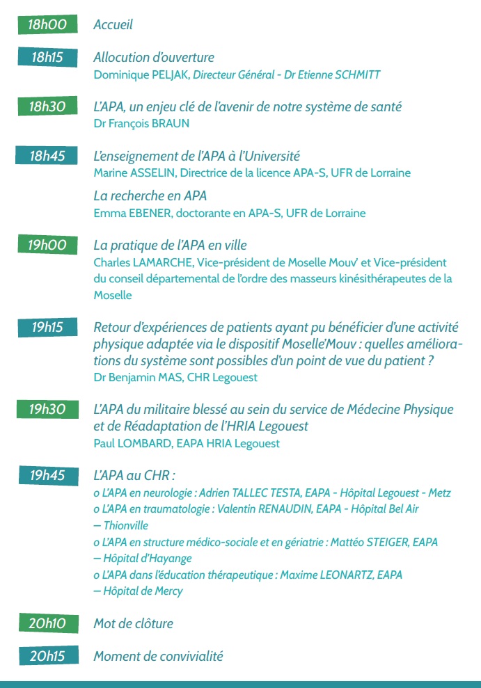 Programme conférence APA du 16 novembre 2026