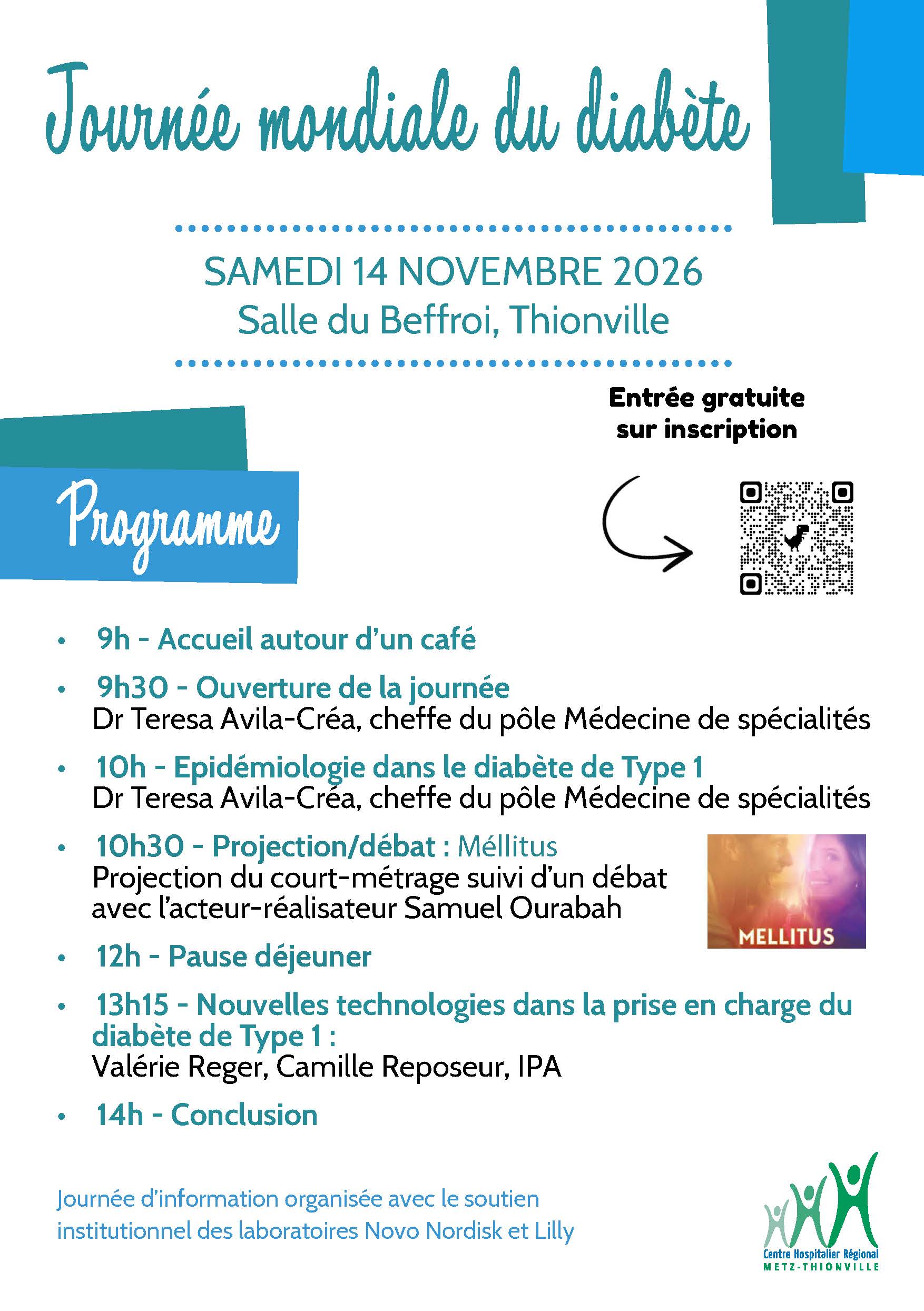 Journée mondiale du diabète – Samedi 14 novembre 2026